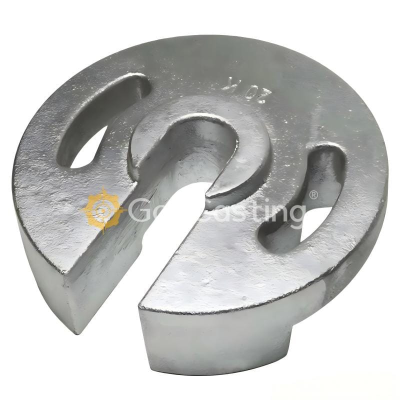 10kg cast iron tent weight with silver powder coating for canopy anchoring