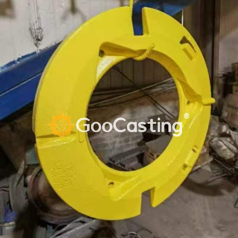 painting process of yellow conterweight