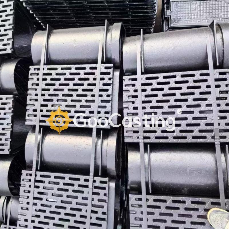 Ductile Iron Hook Gully Grate With Interception Basket
