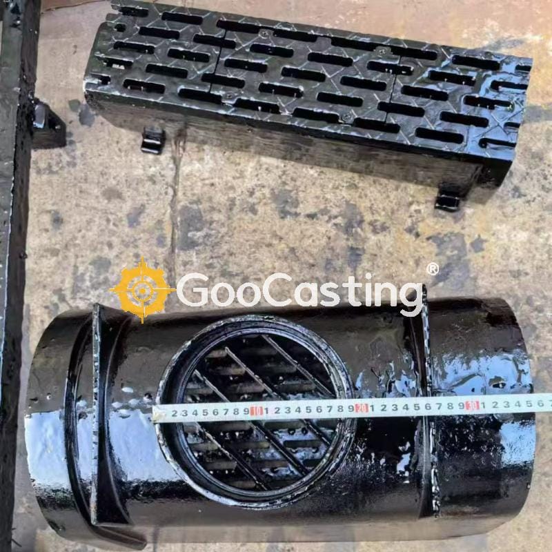 Ductile Iron Hook Gully Grate With Interception Basket